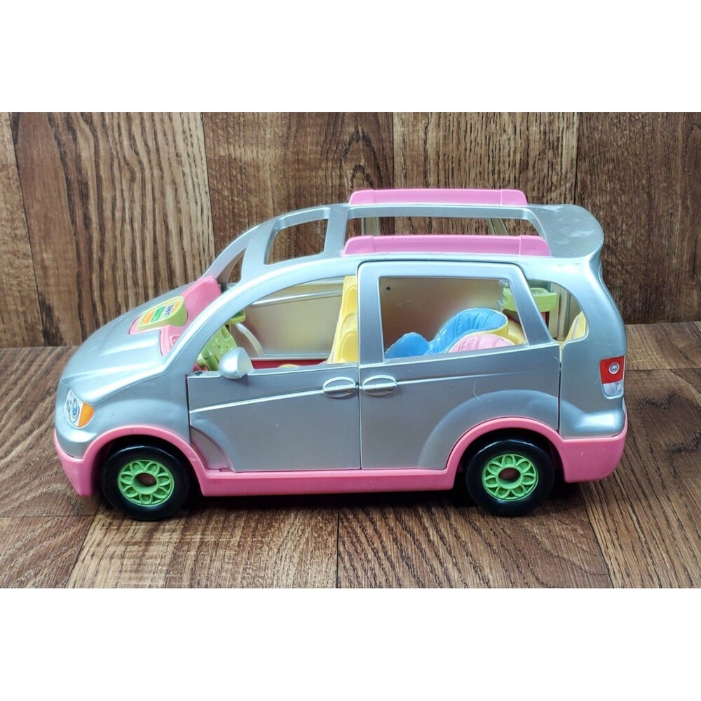 Loving Family Dollhouse Silver Musical Minivan Twin Time Fisher Price 2007 Works